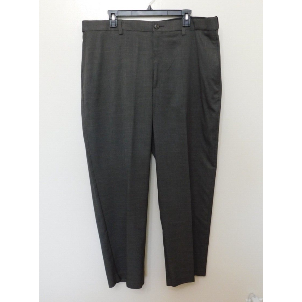 Savane Brown Stretch Waist Men's Dress Pants - 40 x 29